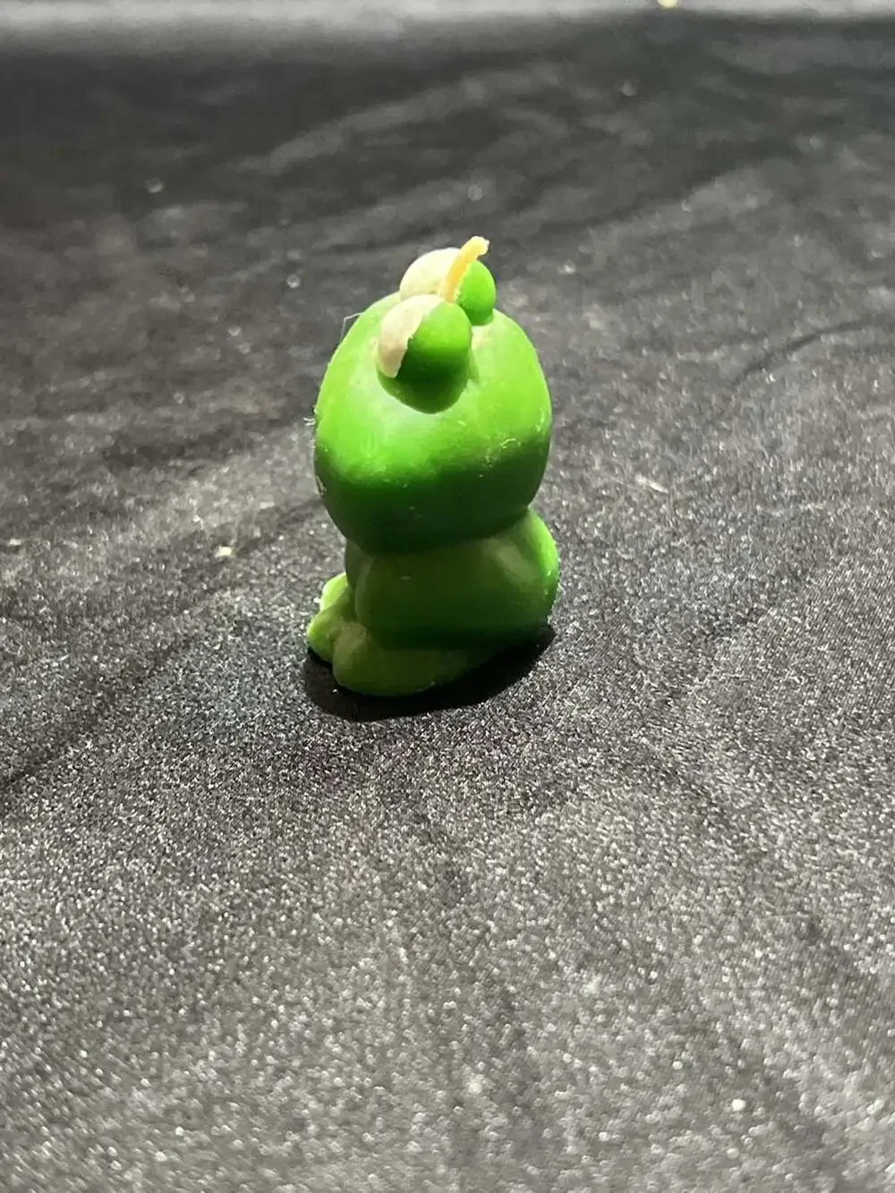 Vintage Green Frog Novelty Wax Candle